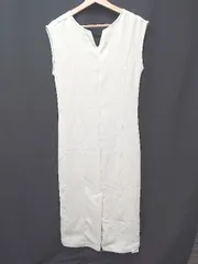 ◇ ●美品● Θ ur's ユアーズ Vネック ロング丈 ジャンパー スカート サイズS ライトベージュ レディース E  【1506250007145】