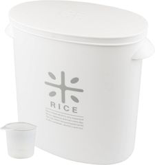 米びつ 日本製 5kg ホワイト 計量カップ付 お米 パール金属 袋のまま ストック RICE HB-3433