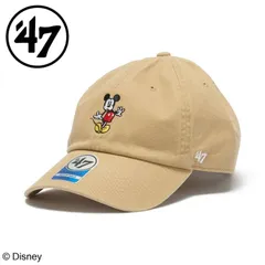 25秋冬 フォーティーセブン 47 キッズ クリーンナップ Disney ディズニー ミッキーマウス ベージュ 14865115 子供用 帽子 キャップ 可愛い かわいい