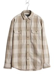 【お得なクーポン配布中!】 フィルソン ブロック チェック 長袖 シャツ メンズ S / 古着 アウトドア ワーク コットン ポケット付き カジュアル マルチカラー ゆったり