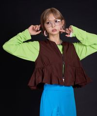 夢展望公式 [新品未使用] ビスチェデザインバルーンベスト [ブラウン] 他カラー別ページ有 bohmal ブラウス・シャツ ブラウス・シャツ・チュニック（ノースリーブ・タンクトップ） 535801-02