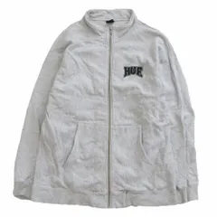 HUF ハフ スウェット ジップアップ ジャケット 霜降り柄 ホワイト サイズXL メンズ  【中古】