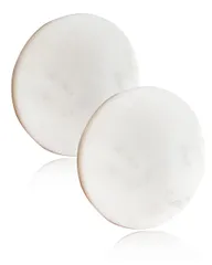 ROOMASTER 大理石コースター 2枚セット アクセサリートレイ 天然石 （ 白 丸型 ） 