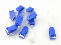 0367 バンドクリップ 名札用クリップ 10個セット ブルー
