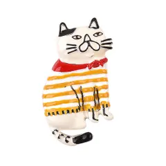 ☆ ねこぜがわさん ☆ 親指サイズのブローチ ブローチ 親指サイズ アニマル バッジ 親指サイズのブローチ アクセサリー ジュエリー 飾り 小さい 小さめ ミニ 動物 コンパクト かわいい 可愛い キャラ ギフト 贈り物 ファッション 雑貨 グッズ