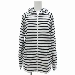 マッキントッシュフィロソフィー MACKINTOSH PHILOSOPHY タグ付き パーカー ジップアップ ボーダー 36 ホワイト ダークネイビー /UOのサムネイル