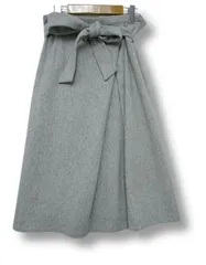 ☆【1点限り】【美品】J.PRESS Ｊ.プレス/ワイドパンツ 厚手のウール ロングスカート グレー  Mサイズ9  秋冬用■管理番号L28867AWS25-250522-50-3（990）