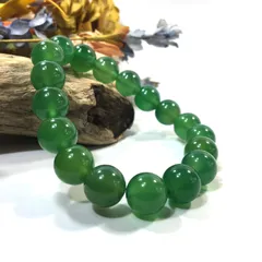 緑瑪瑙　パワーストーン　ブレスレット　12mm 天然石ブレス (シンプル)　天然石ブレス　数珠ブレス メンズ・レディース 男性 女性 幸運 開運 浄化  [1]