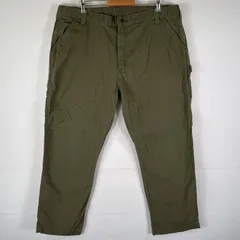 古着 カーハート Carhartt デニムパンツ カラーデニム ペインター ワーク ジップ ジーパン ジーンズ 色落ち w42 L30  グリーン系 メンズ
