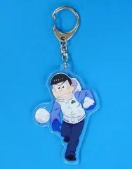 【中古】キーホルダー・マスコット(キャラクター) カラ松(雪あそびver.) アクリルキーホルダー 「おそ松さん」 C91グッズ
