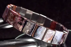 【１点物】三大ヒーリングストーン スギライト(杉石)　9-10x12mm　バングル パワーストーン 天然石 _MA6889