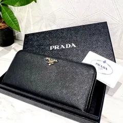 プラダ PRADA 長財布 ラウンドファスナー サフィアーノ 財布 レディース メンズ 小銭 本革 ブランド 1ML506 財布 サフィアーノ SAFFIANO レザー ブラック