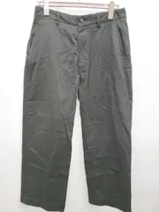 ◇ Θ UNIVERSAL PRODUCTS ノータック ワイド チノ トラウザーズ パンツ サイズ2 ブラック メンズ P  【1409250002694】