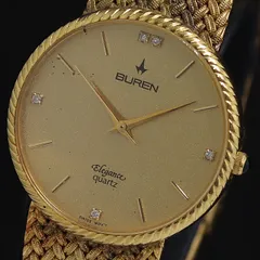 BUREN 自動巻き腕時計 ゴールド 新品 WINNER 自動巻機械式腕時計 メンズウォッチ ゴールド