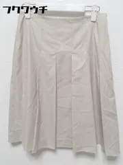 ◇ UNTITLED アンタイトル 膝丈 プリーツ スカート サイズ2 ベージュ系 レディース 【中古】 【1002800499007】