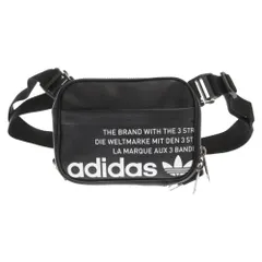 adidas (アディダス) FESTIVAL BAG ロゴプリント レザーショルダーバッグ ブラック GN4448-2CX001のサムネイル