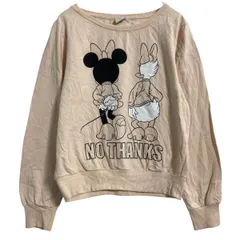 Disney キャラクタースウェット トレーナー レディース S ペールオレンジ ディズニー プルオーバー 古着卸 アメリカ仕入 a612-6214のサムネイル