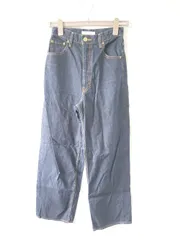 ◇ Θ AZUL BY MOUSSY ワイド デニム パンツ ジーンズ サイズL ネイビー系 レディース E  【1508060000897】