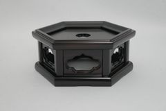 【仏具】黒檀 六角リン台 3.5寸【送料込み】