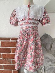 【Size110】vintage 花柄 半袖ワンピース ヴィンテージ US古着 ドレス