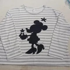 ミッキーマウス ストライプ 長袖 Tシャツ 105 サイズ:春/秋 510193