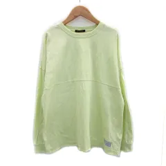 ゲス GUESS Tシャツ カットソー 長袖 ラウンドネック ロゴ S ライトグリーン 黄緑 /MS35のサムネイル