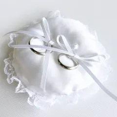 ラウンド ミニ リングピロー 完成品 指輪を結べるタイプ リングドッグ リングキャット ポスト投函