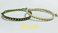 小花柄ミサンガ 2本セット (YELLOW) 画像5枚目▶︎色番号⑧