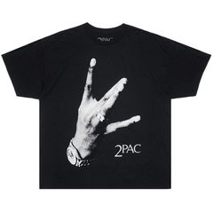 2PAC OVERSIZED Tシャツ【BLACK】 (TUPAC 大きいサイズ 半袖 TEE S/S ショートスリーブ オーバーサイズ ビッグサイズ ウエストコースト WEST SIDE ヒップホップ HIP HOP)