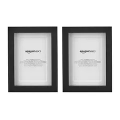 【在庫処分】長方形 2点セット ブラック 10cmx15cm 2L判サイズ対応 フォトフレーム ベーシック