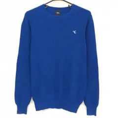 キャロウェイ セーター ブルー ロゴ刺しゅう ニット メンズ M ゴルフウェア Callaway