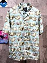 KAVU キャンプ柄 半袖シャツ M メンズ カブー キャンピングカー テントのサムネイル