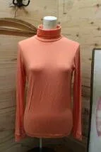 B14●PEARLY GATES/パーリーゲイツ タートルネック インナーシャツ SIZE:1 オレンジ レディース ゴルフ レジャー スポーツ●
