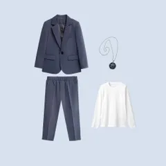 ☆ グレー ☆ 130cm ☆ キッズ フォーマルスーツ 4点セットpk21213 キッズ フォーマルスーツ 男の子 4点セット 子供スーツ 子どもスーツ スーツ フォーマル 男子 4点 セット 無地 シンプル 長ズボン 白シャツ ジャケット アクセサリー