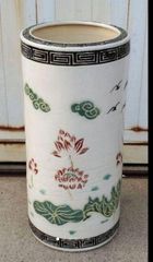 ガレージセール超お買い得傘立て蓮の吉祥花柄490mm