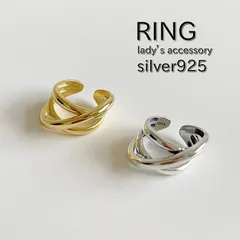 リング 指輪 3連 フリーサイズ シルバー925 銀 ゴールド 金属アレルギー対応 アクセサリー レディース ジュエリー 重ね付け シンプル ごつめ 太め おしゃれ 大人かわいい