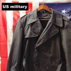 US military DSCP USA製 トレンチコート サイズ 42R ダブルブレスト 米軍実物 ミリタリー 黒 ブラック 10594