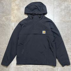 Carhartt  マウンテンパーカー XS size ブラック ナイロンジャケット ハーフジップ アノラックパーカー 黒 胸元ロゴ  ドローコード  カーハート  古着