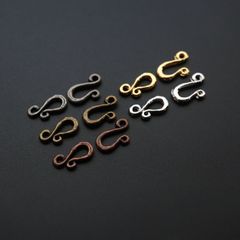 4色セット 8個 アンティーク風 アクセサリー金具 クラスプ フック留具 U字フック