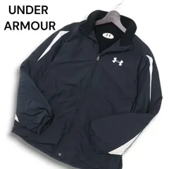UNDER ARMOUR アンダーアーマー 秋冬 ロゴ 裏起毛 ウインドブレーカー ジャケット ブルゾン Sz.SM メンズ ネイビー ゴルフ