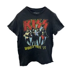 KISS 半袖プリントTシャツ S ブラック キッス プルオーバー ロック バンド ビッグプリント アーティスト 古着卸 アメリカ仕入 a705-6810