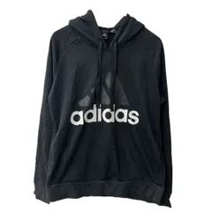 adidas ロゴスウェット パーカー M ブラック アディダス フーディー ラグラン プルオーバー プリント カットソー トップス 冬物 a709-6521