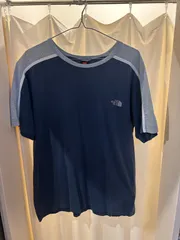 ノースフェイス THE NORTH FACE ROCKSOLID Tシャツ 半袖T ネイビー グレー サイズL A-822