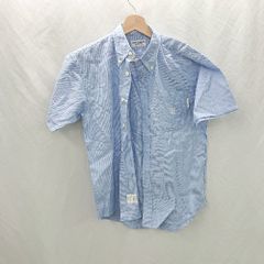 ◇ ⊂ ミキハウス ボタンダウンBD 半袖 半袖シャツ サイズ150 ブルー系 キッズ E  【1506190016764】