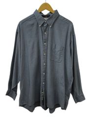 TOMMY HILFIGER (トミーヒルフィガー) 長袖シャツ 胸ポケット ストライプ ボタンダウン ダークグレー メンズ/027のサムネイル