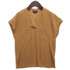 Theory　パウダークレーププルオーバー　ブラウン　S Summer Wardrobe -Powder Crepe- | WOMEN（レディース）｜Theory