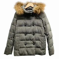 マッキントッシュフィロソフィー MACKINTOSH PHILOSOPHY 2WAY ダウンジャケット ウール ラクーンファー グレー 36 S相当のサムネイル