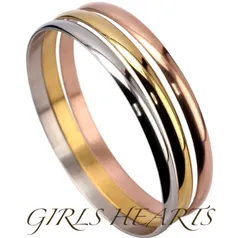 送料無料カラーご指定下さい全3色4mm幅サージカルステンレスバングルブレスレット