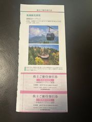 【お得❣️】　名鉄　株主優待　新穂高ロープウェイ　割引券　2枚