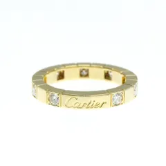 極美品おすすめ☆カルティエ ラニエール ハーフダイヤ8Pリング K18PG#47